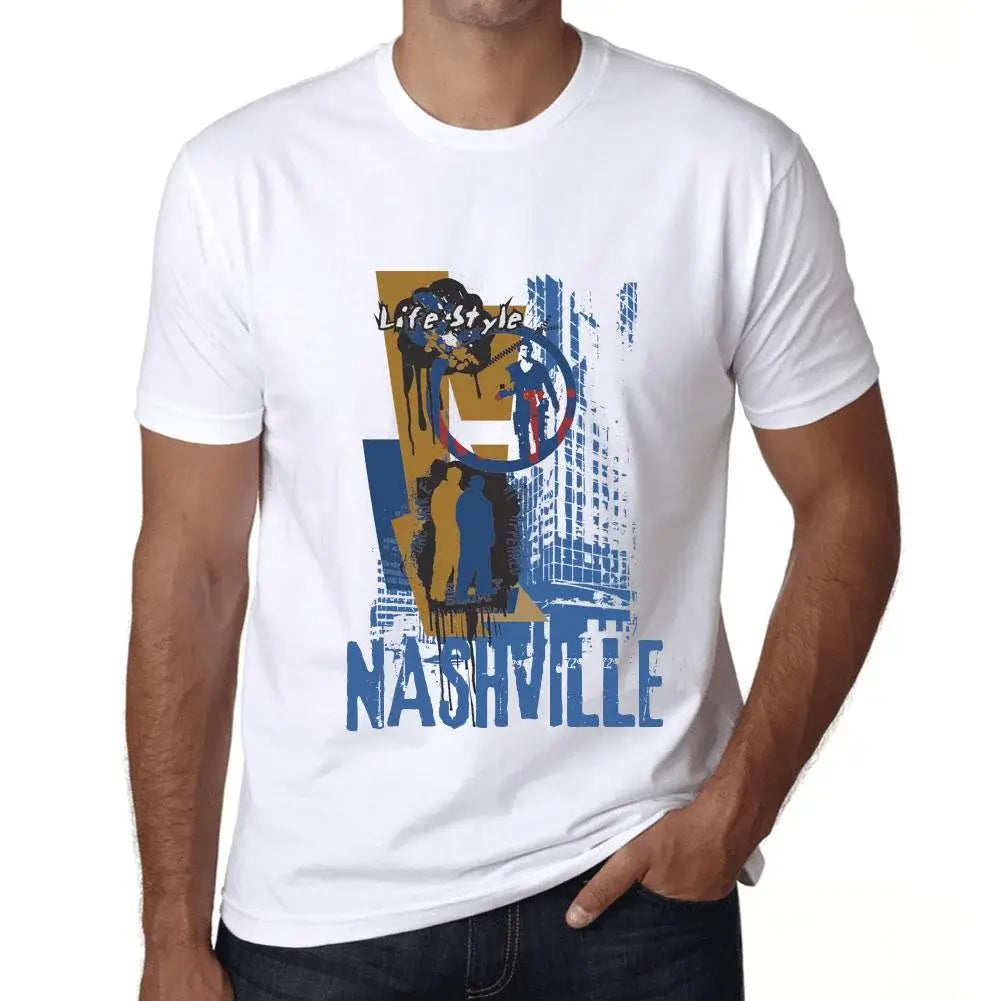 Men's Graphic T-Shirt Nashville Lifestyle Eco-Friendly Limited Edition Short Sleeve Tee-Shirt Vintage Birthday Gift Novelty