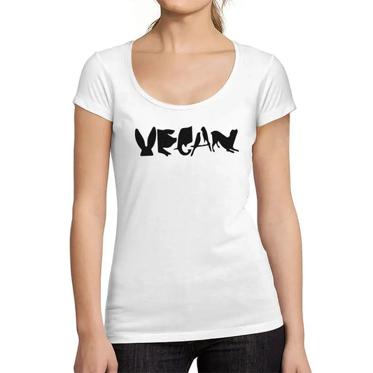 Women's Graphic T-Shirt Vegan Spelled With Animals Eco-Friendly Limited Edition Short Sleeve Tee-Shirt Vintage Birthday Gift Ladies Novelty
