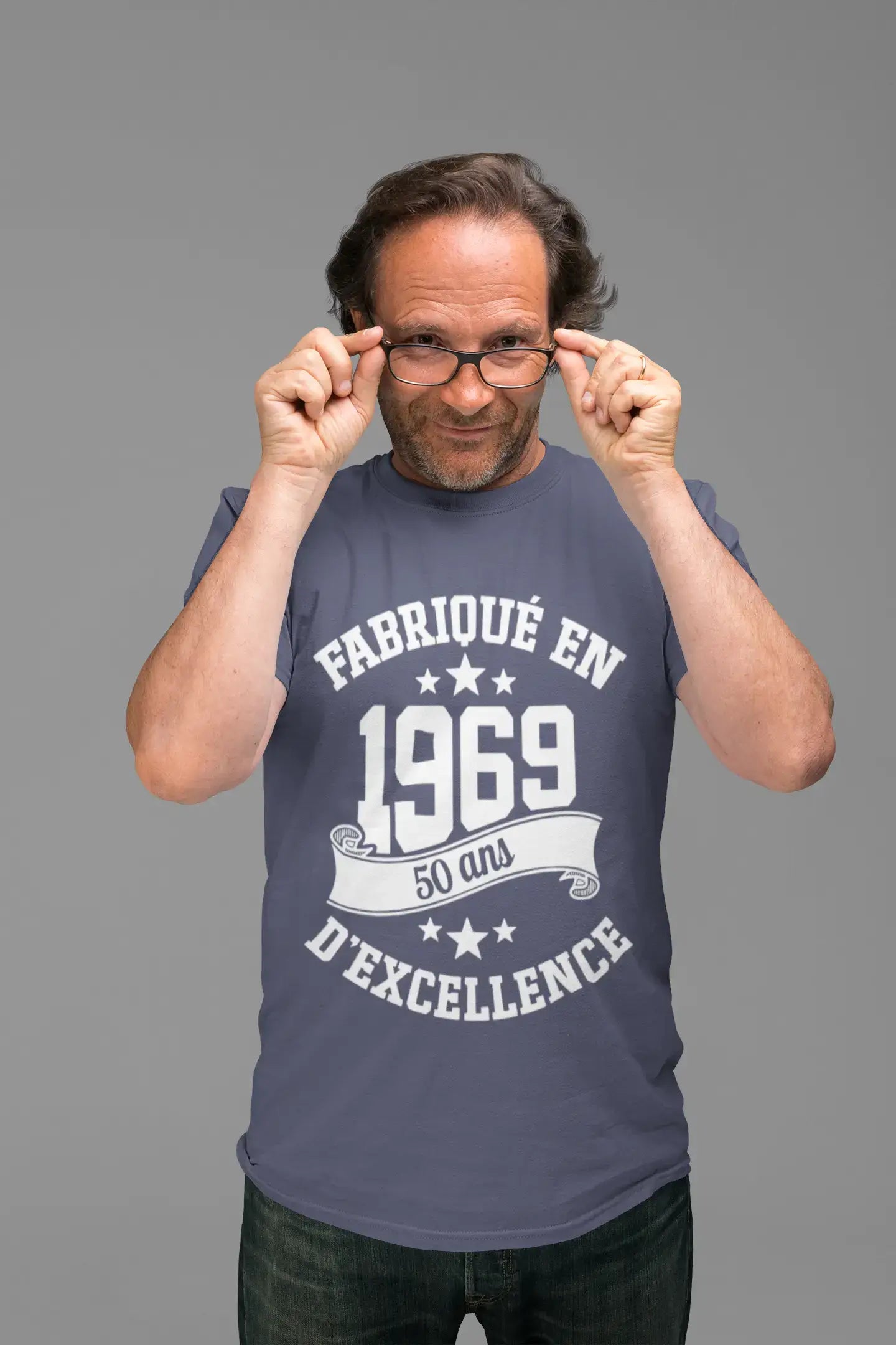 ULTRABASIC - Fabriqué en 1969, 50 Ans d'être Génial Unisex T-Shirt Gris Chiné