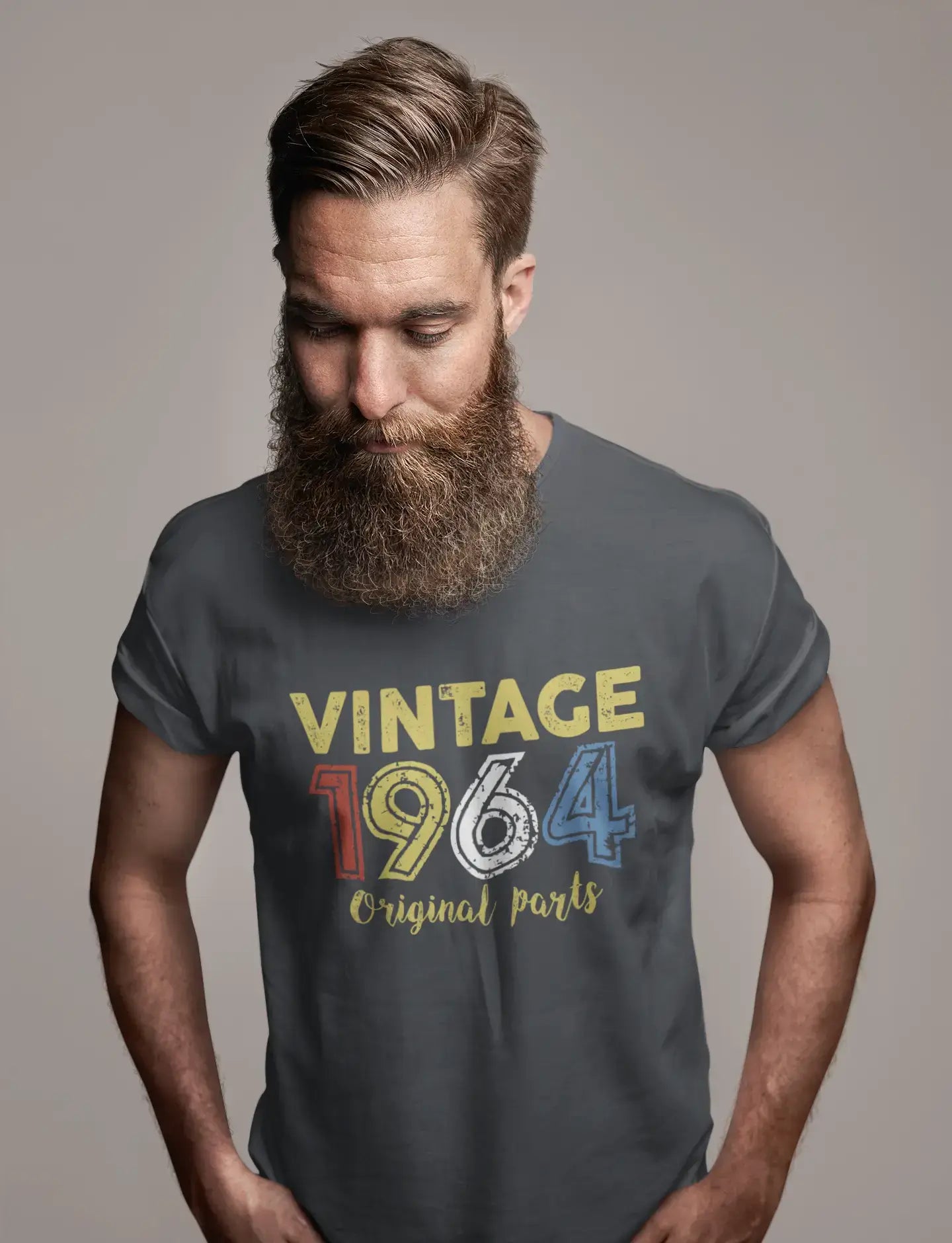 ULTRABASIC - Graphic Printed Men's Vintage 1964 T-Shirt Denim