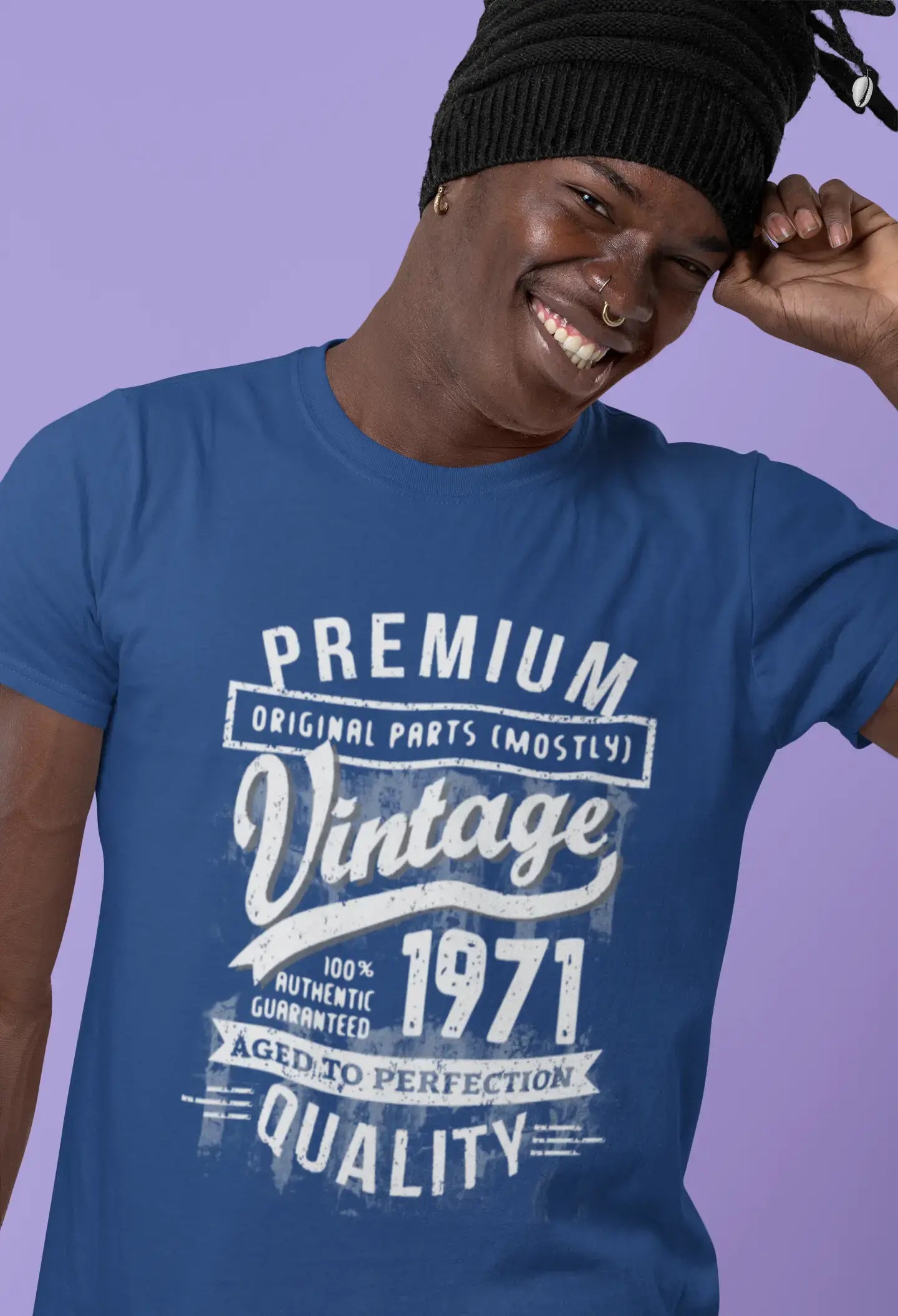 Ultrabasic - Homme T-Shirt Graphique 1971 Aged to Perfection Tee Shirt Cadeau d'anniversaire