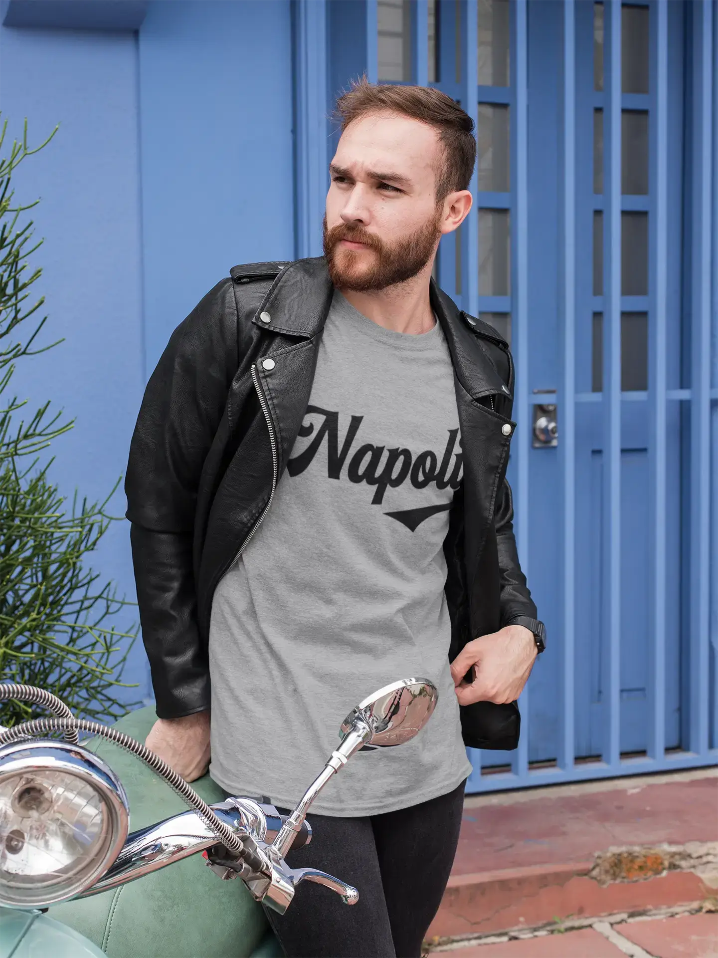 ULTRABASIC - Napoli-T-Shirt <span>für Herren</span> <span>mit Grafikdruck,</span> <span>Vintage</span> - <span>Weiß</span>