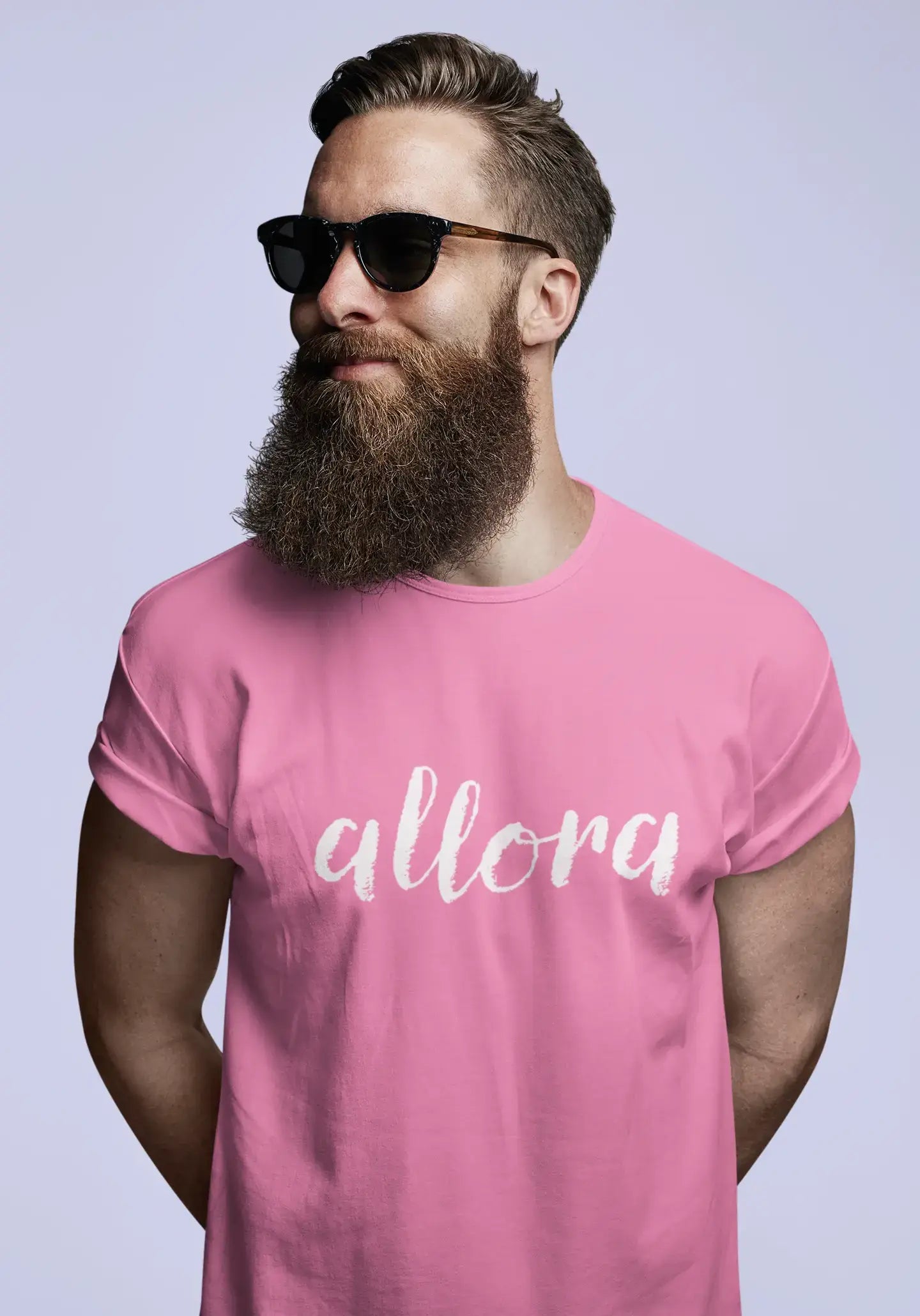 ULTRABASIC - Graphic Printed Men's Allora T-Shirt Denim