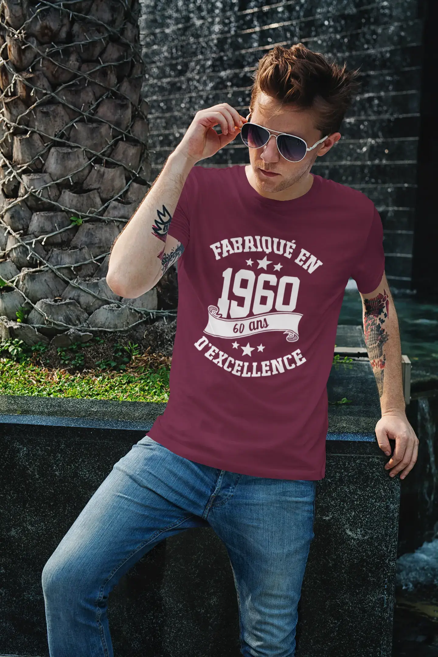 Men's Graphic Fabriqué en 1960, 60 Ans d'être Génial T-Shirt