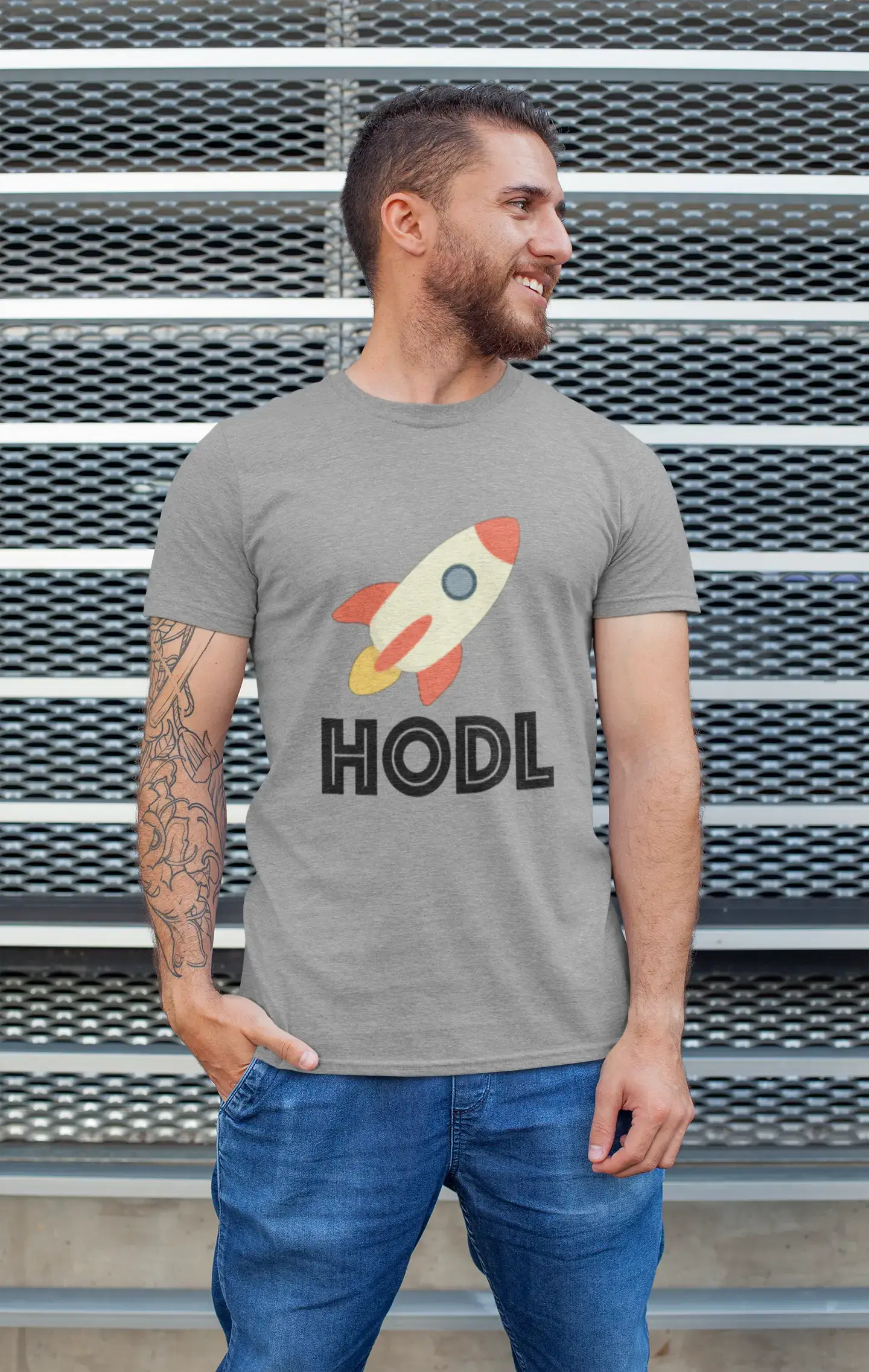 Men's Graphic T-Shirt Hodl To The Moon T-Shirt Crypto Tee Funny Traders Gift Idea