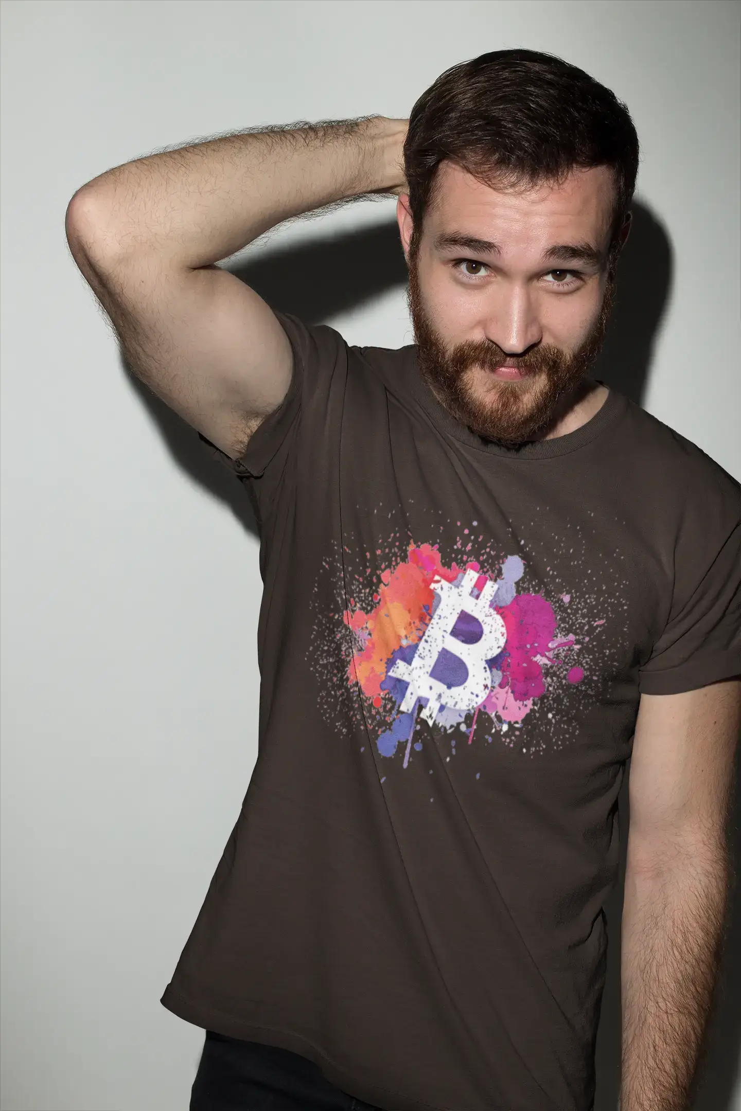 Men’s Graphic T-Shirt Bitcoin Art BTC HODL Crypto Traders Gift Idea