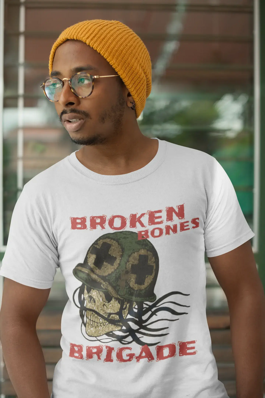 ULTRABASIC Herren-Grafik-T-Shirt Broken Bones Brigade Shirt – Militär-Totenkopf-T-Shirt