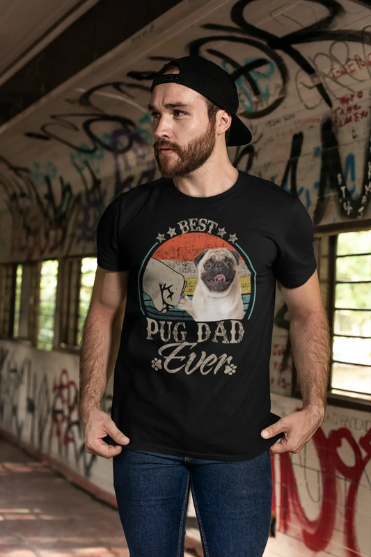 ULTRABASIC Herren-Grafik-T-Shirt Best Pug Dad Ever – Dog Fist Shirt