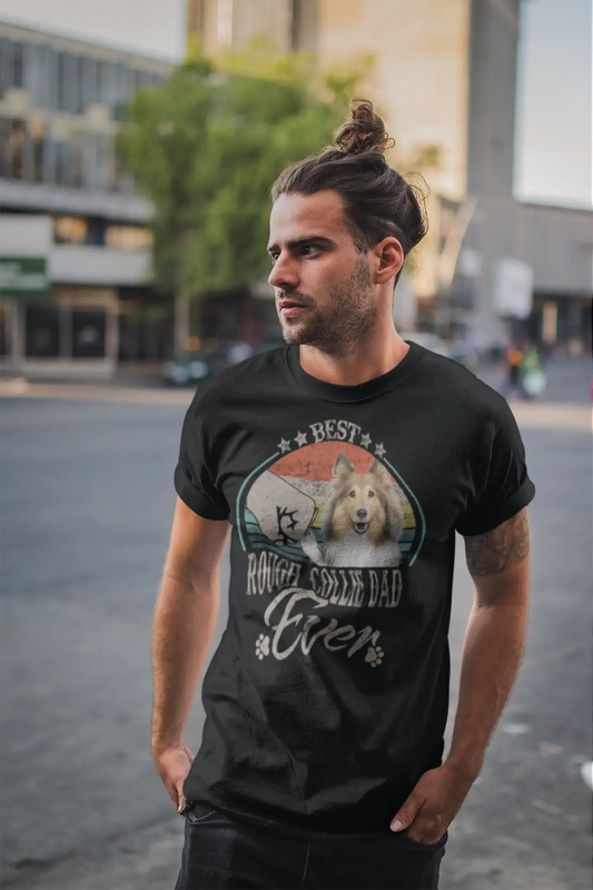 ULTRABASIC Herren-Grafik-T-Shirt Bester Rough-Collie-Vater aller Zeiten – Dog Fist Shirt