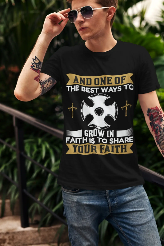 T-shirt ULTRABASIC pour hommes Partagez votre foi - Chemise religieuse chrétienne