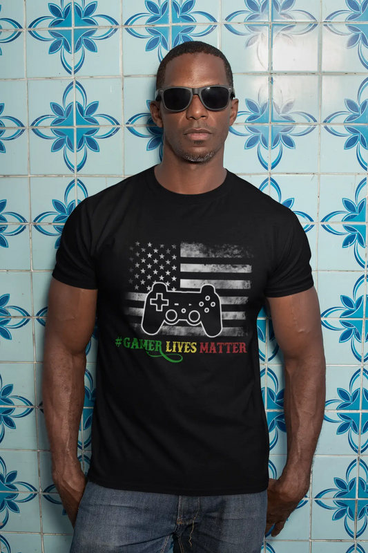 T-Shirt ULTRABASIC Homme Gamer Lives Matter - Drapeau Américain - Gaming Apparel