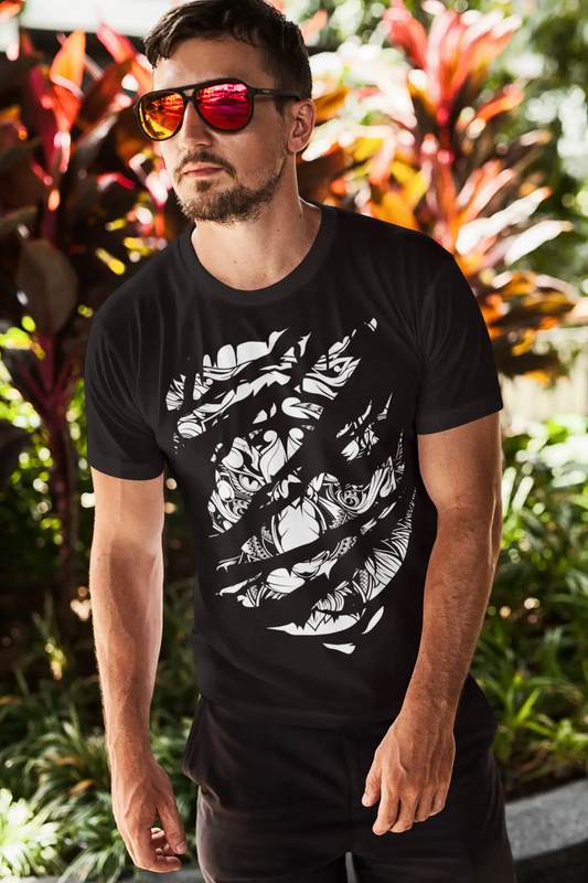ULTRABASIC Herren zerrissenes T-Shirt Angry Tiger – Mad Graphic Vintage Shirt für Männer