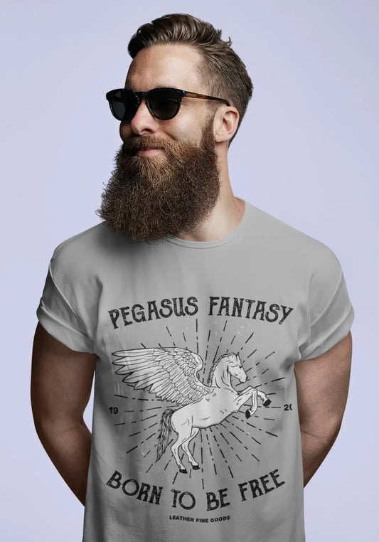 ULTRABASIC Herren T-Shirt Born To Be Free – Pegasus Fantasy – Vintage Shirt