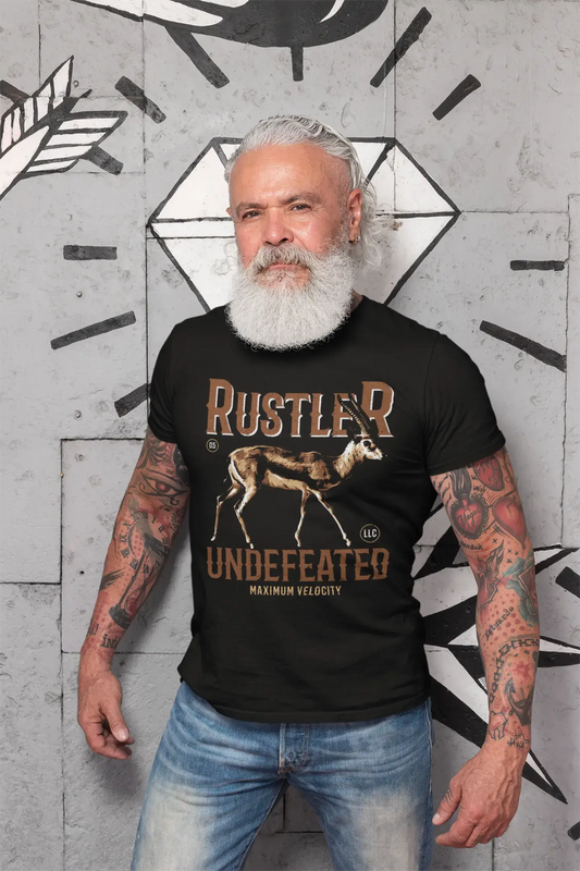 ULTRABASIC Herren-Grafik-T-Shirt Rustler Undefeated – Ziegenshirt für Männer