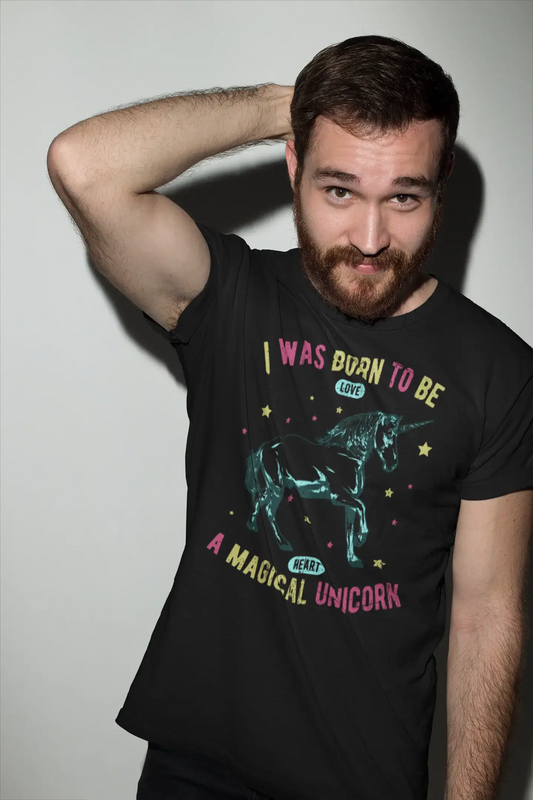 ULTRABASIC Herren-Grafik-T-Shirt „I Was Born to be a Magical Unicorn“ – Lustiges Shirt