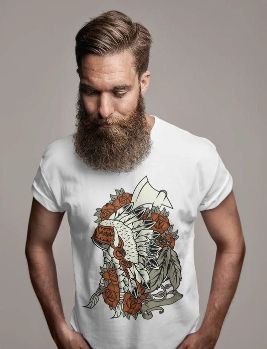 ULTRABASIC Herren Grafik-T-Shirt Indian War Bonnet – Battle Chief T-Shirt