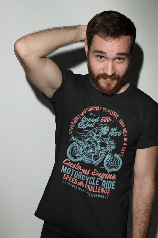 ULTRABASIC Herren T-Shirt Speed ​​Rebel Motorcycle 1959 – Custom Engine Ride T-Shirt