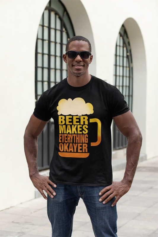 ULTRABASIC Herren T-Shirt Bier macht alles okayer – Alkoholliebhaber T-Shirt