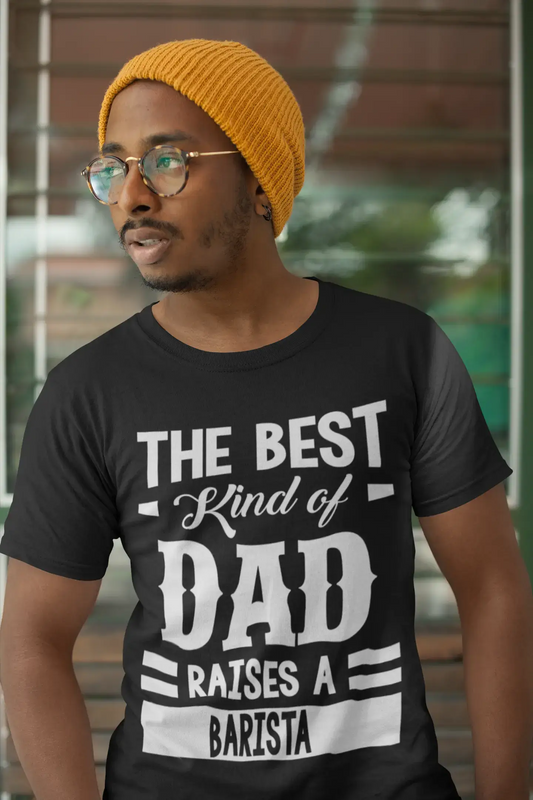 ULTRABASIC Herren-Grafik-T-Shirt „Dad Raises a Barista“.