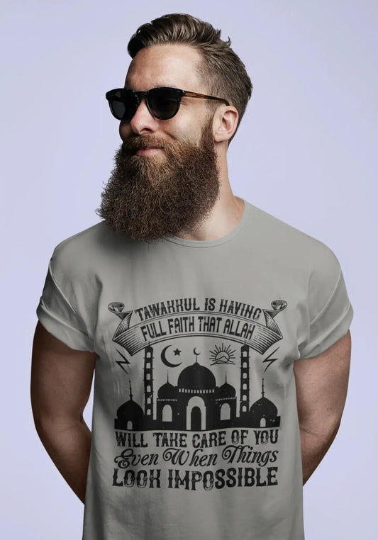 ULTRABASIC Herren-T-Shirt Tawakkul ist voller Glaube daran, dass Allah sich um Sie kümmern wird – muslimisches T-Shirt