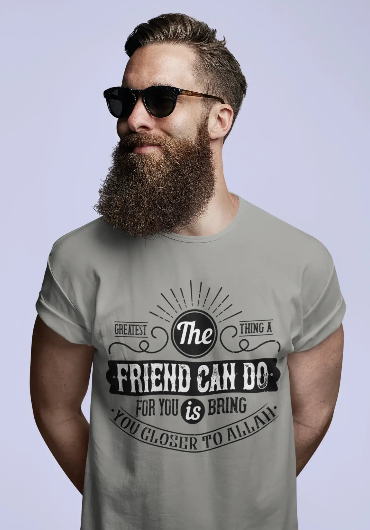 ULTRABASIC Herren-T-Shirt Das Größte, was ein Freund für Sie tun kann, ist, Sie Allah näher zu bringen