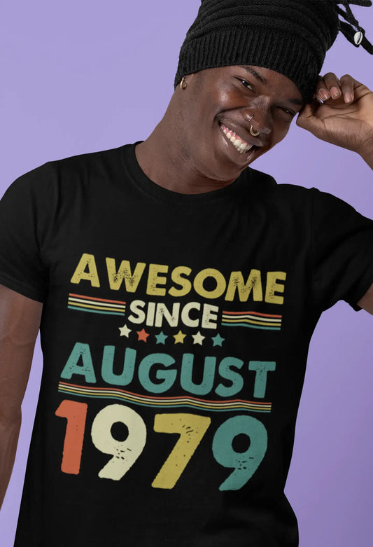 ULTRABASIC Herren T-Shirt Awesome Since August 1979 – Geschenk zum 42. Geburtstag T-Shirt