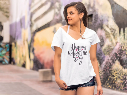 ULTRABASIC Women's T-Shirt Happy Valentine Day - Short Sleeve Tee Shirt Tops