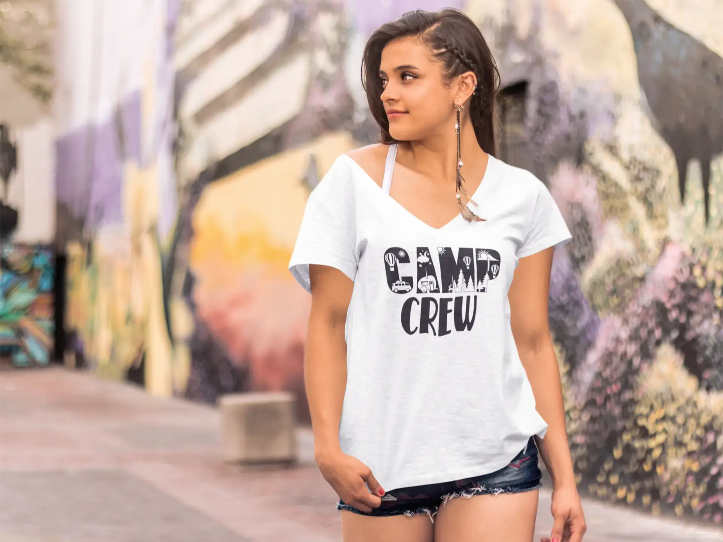 ULTRABASIC Women's T-Shirt Camp Crew - Camp Tee Shirt