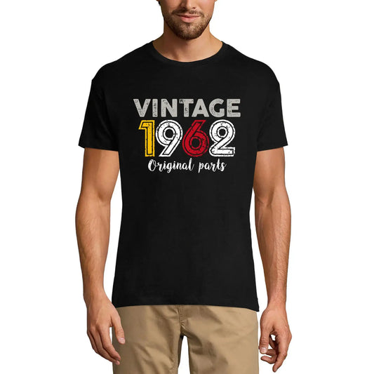 Men's Graphic T-Shirt Original Parts 1962 62nd Birthday Anniversary 62 Year Old Gift 1962 Vintage Eco-Friendly Short Sleeve Novelty Tee