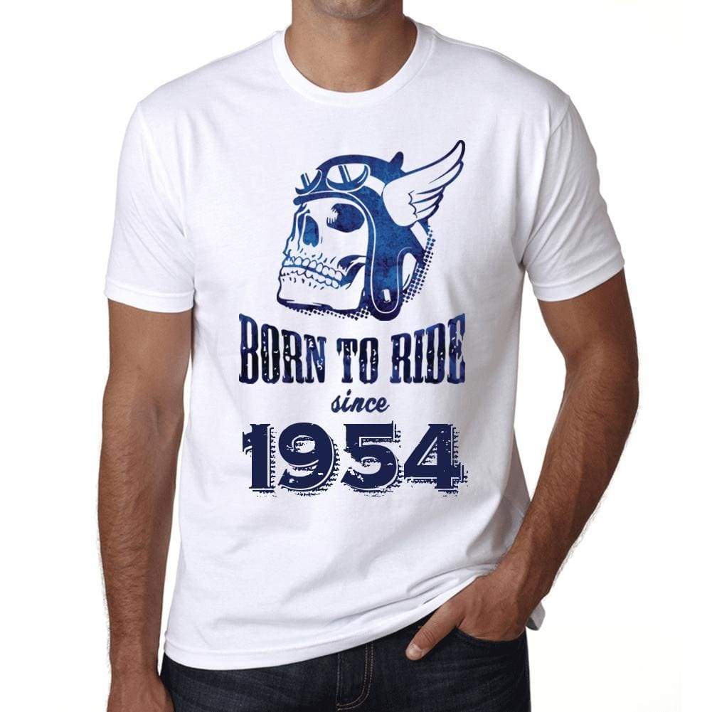1954, Born to Ride Since 1954 Men's T-shirt White Birthday Gift 00494 ultrabasic-com.myshopify.com