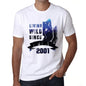 2001 Living Wild Since 2001 Mens T-Shirt White Birthday Gift 00508 - White / Xs - Casual