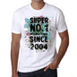 2004 Super No.1 Since 2004 Mens T-Shirt White Birthday Gift 00507 - White / Xs - Casual