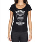 2021 Vintage Superior Black Womens Short Sleeve Round Neck T-Shirt 00091 - Black / Xs - Casual