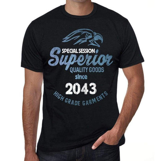 2043 Special Session Superior Since 2043 Mens T-Shirt Black Birthday Gift 00523 - Black / Xs - Casual