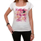 21 Montpellier Womens Short Sleeve Round Neck T-Shirt 00008 - White / Xs - Casual