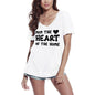 ULTRABASIC Damen-T-Shirt „Mom the Heart of the Home“ – kurzärmeliges T-Shirt