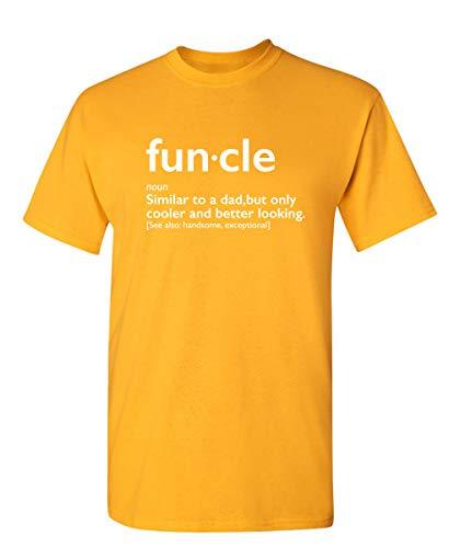 Men's T-Shirt Graphic Novelty Funny T Shirt Funcle Gift for Uncle Yellow