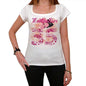 35 Montpellier City With Number Womens Short Sleeve Round White T-Shirt 00008 - Casual