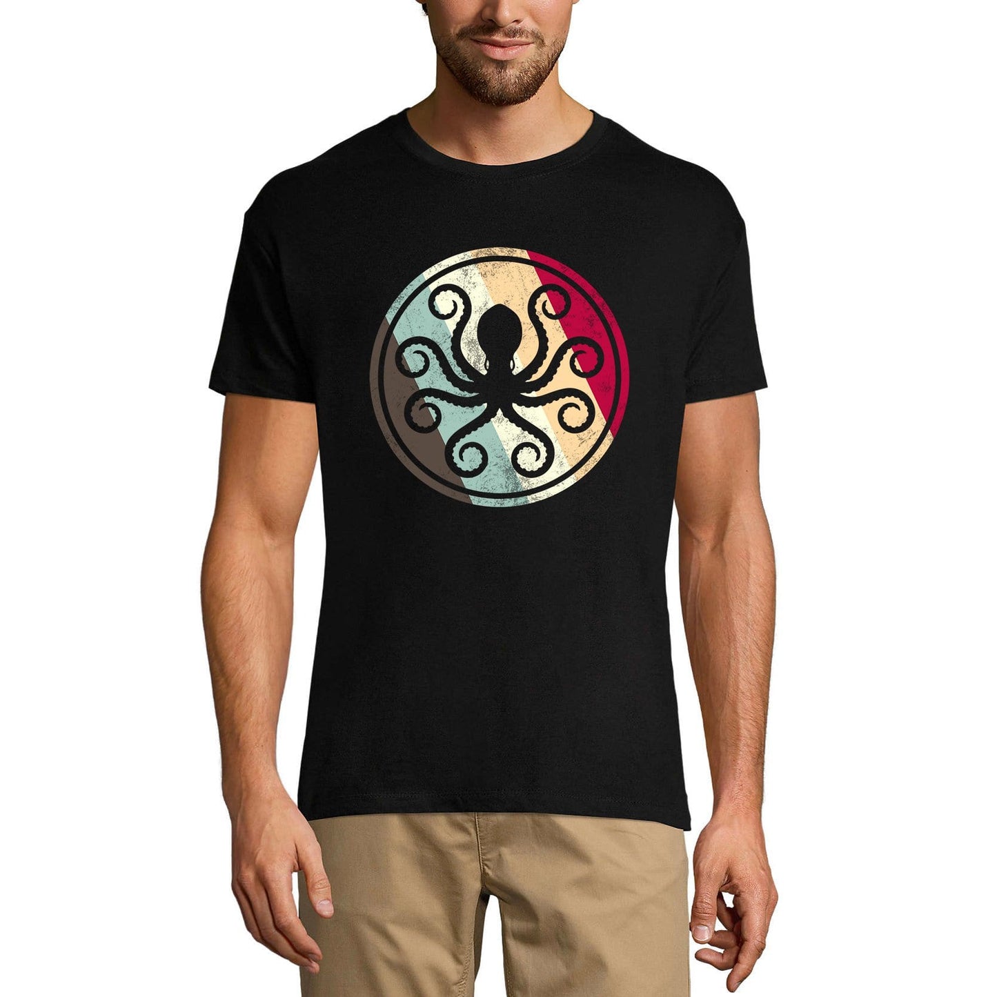 ULTRABASIC Herren Vintage T-Shirt Octopus Logo – Retro T-Shirt