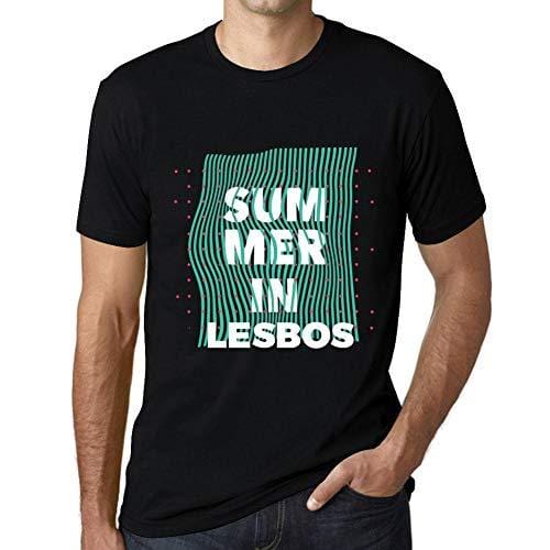 Ultrabasic - Homme Graphique Summer in Lesbos Noir Profond