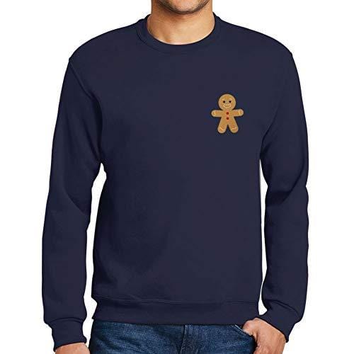 Ultrabasic - Homme Graphique TLittle Biscuit Sweater Action de Grâces Xmas Cadeau Idées Tee French Marine