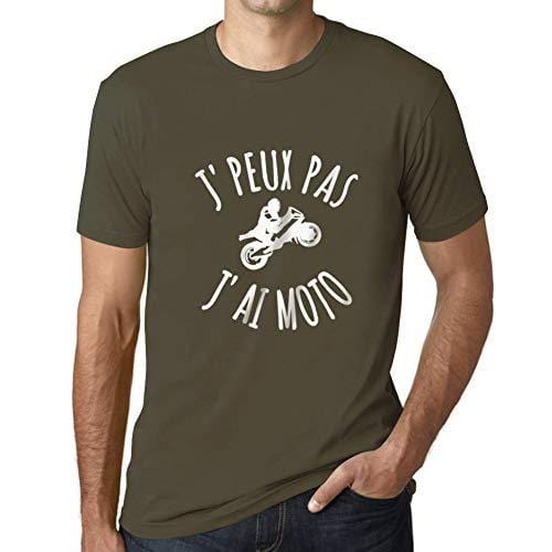 Ultrabasic - Herren T-Shirt J'peux Pas J'Ai Motoa T-Shirt Cadeau Imprimé Tée-Shirt Army