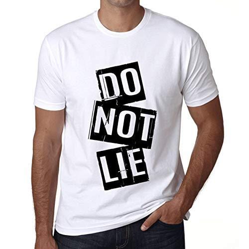 Ultrabasic - Homme T-Shirt Graphique Do Not Lie T-Shirt Cadeau Lettre d'impression Blanc