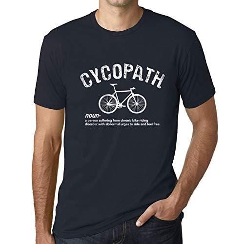 Ultrabasic – Herren-T-Shirt mit grafischem Cycopath-Aufdruck, Buchstaben Noël Cadeau Marine