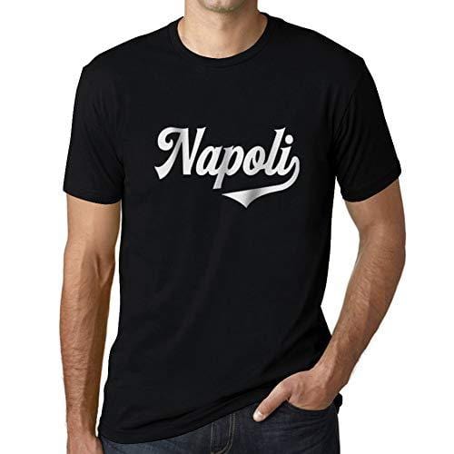 Ultrabasic - Herren T-Shirt Graphique Napoli Noir Profond