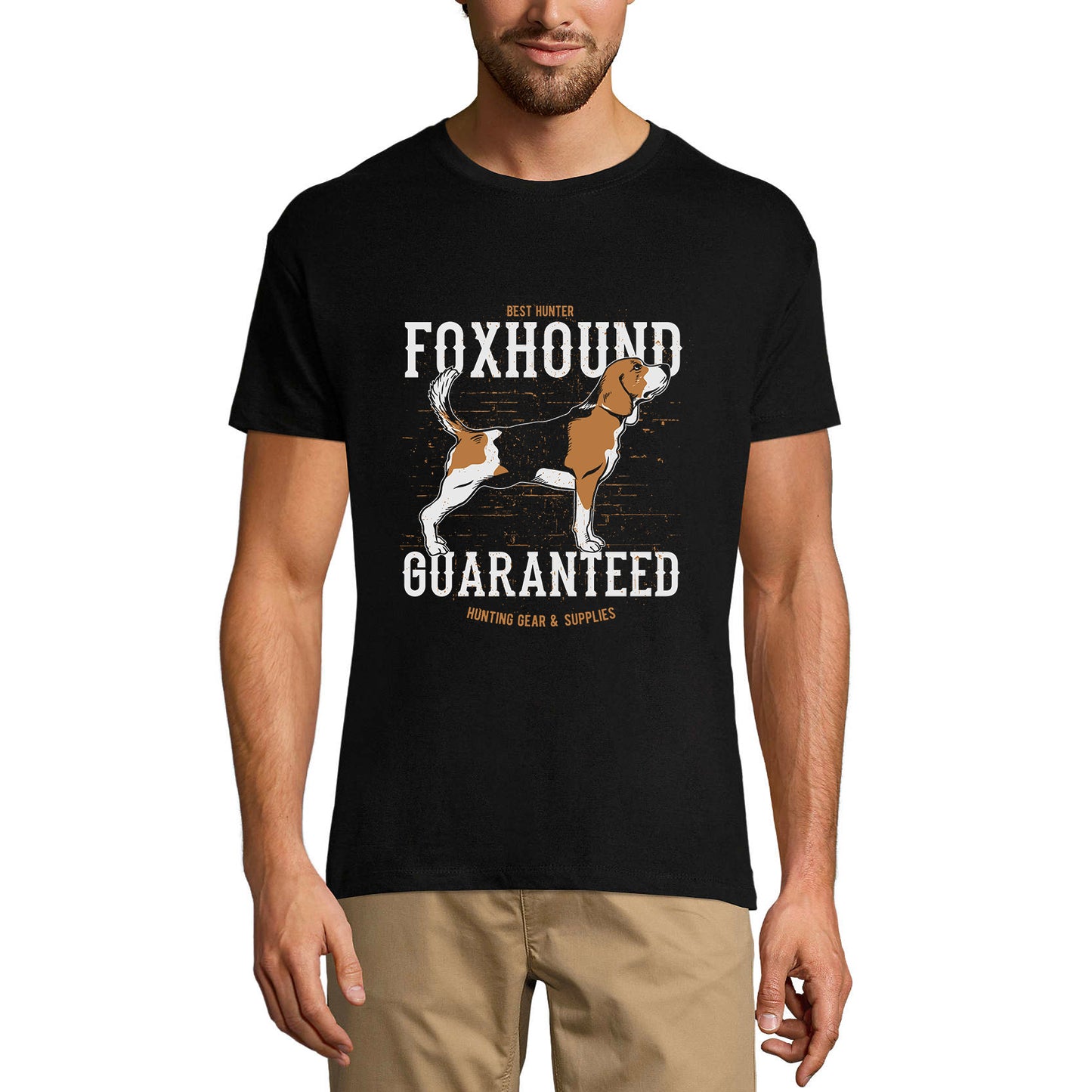 ULTRABASIC Herren-Grafik-T-Shirt Best Hunter Foxhound – süßes Hunde-Shirt für Männer