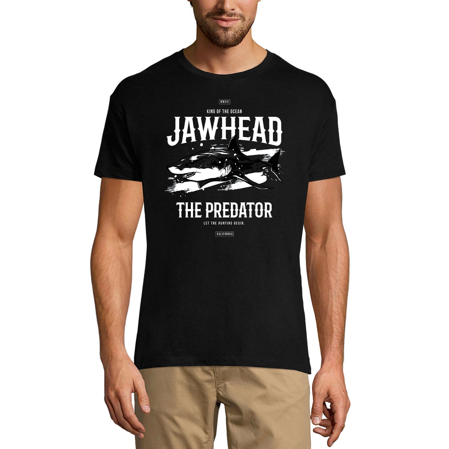 ULTRABASIC Herren-Grafik-T-Shirt King of the Ocean – Jawhead-Shirt für Männer