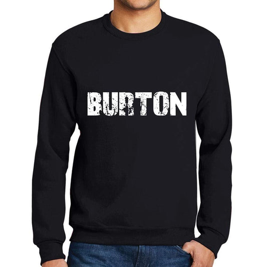 Homme Imprimé Graphique Sweat-Shirt Popular Words Burton Noir Profond