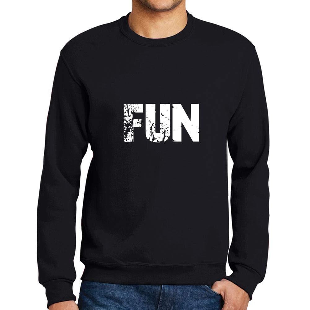 Ultrabasic Homme Imprimé Graphique Sweat-Shirt Popular Words Fun Noir Profond