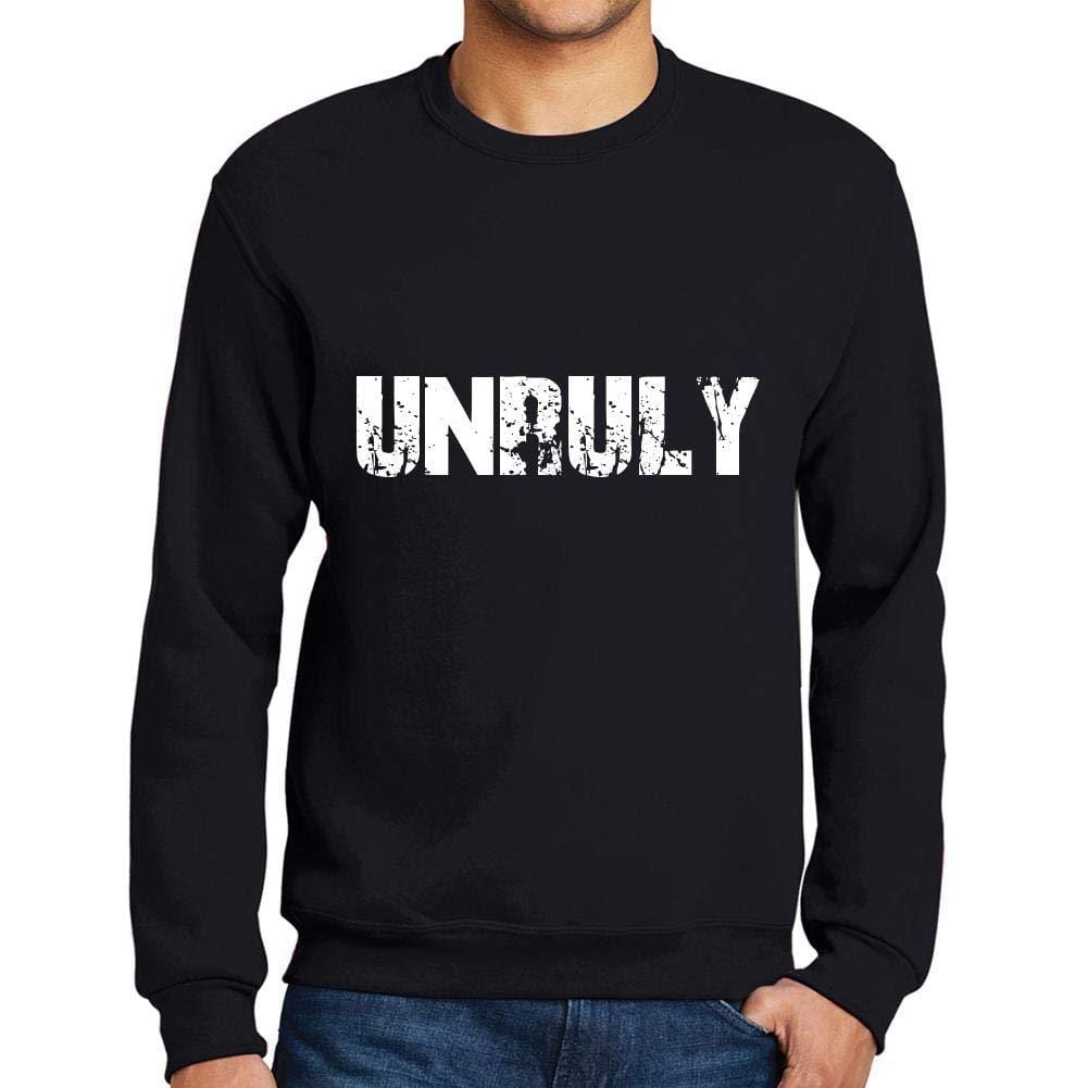 Ultrabasic Homme Imprimé Graphique Sweat-Shirt Popular Words Unruly Noir Profond
